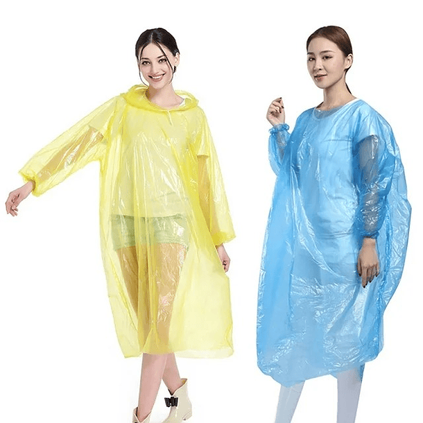 Capa Poncho Impermeable Lluvia Talla Única Reutilizable  2