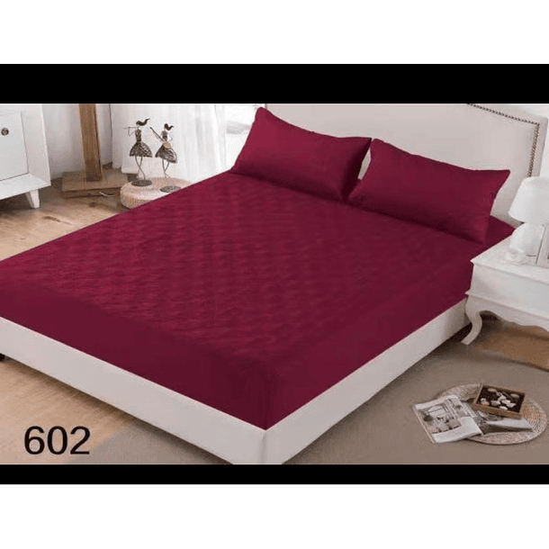 Cubre Colchon Impermeable 2.5 Plazas Ajustables Cama  2