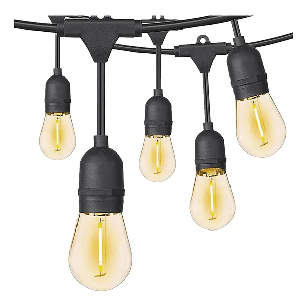 Guirnalda Solar 10 Metros Panel Con 10 Ampolletas Led  SKU: TC 2