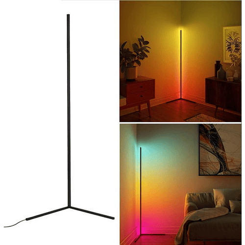 Lampara De Pie Esquina Led Dormitorio Rgb Decoracion Hogar 