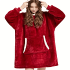 Poleron Manta Polar Frazada Con Capucha Sudadera Felpa  12