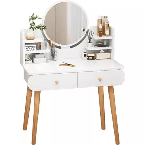 Mesa De Noche Maquillador Escritorio 2 Cajones Espejo TOUCH  