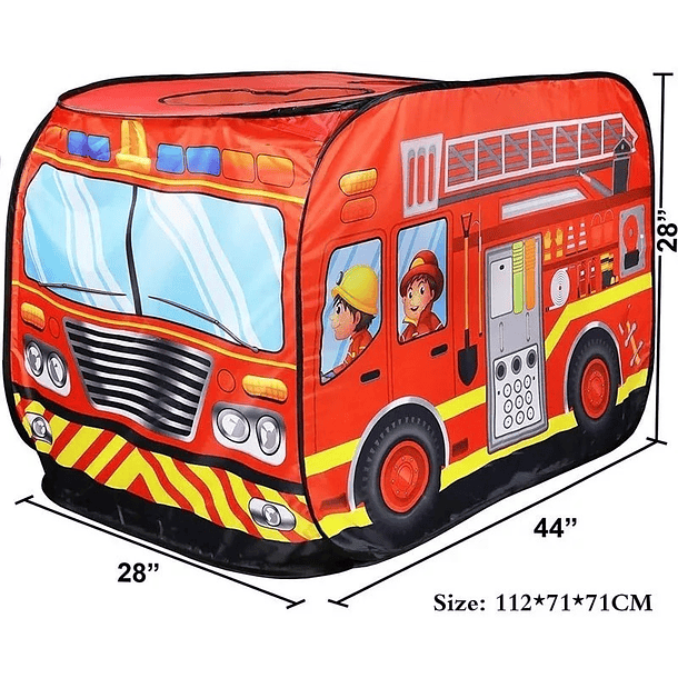 Carpa Infantil De Camión De Bomberos Para Niños Niñas  3