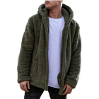 Chaqueta Con Capucha Abrigo Para Hombre Lana Sherpa 8