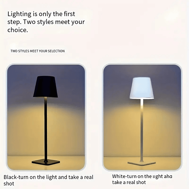 Lampara De Mesa Sensor Luz Nocturna Recargable Usb Regulable 12