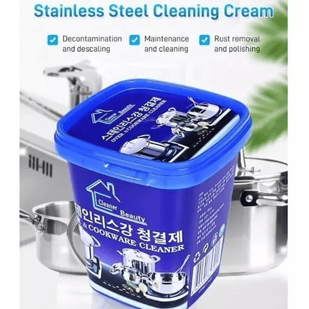 Pack 3 Limpia Ollas De 500gr Potente Pasta Limpiadora Acero Cocina  2