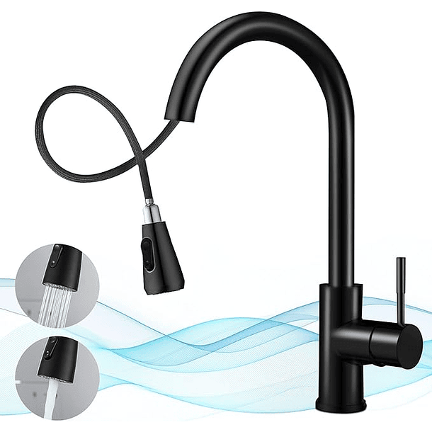 Grifo Mezclador Extensible Monocomando Fregadero Llave 360 °  2