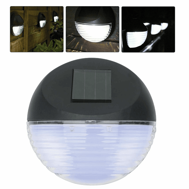 Pack 2 Lampara Solar Redonda Sensor Fotocélula Para Pared SKU:  MD 2