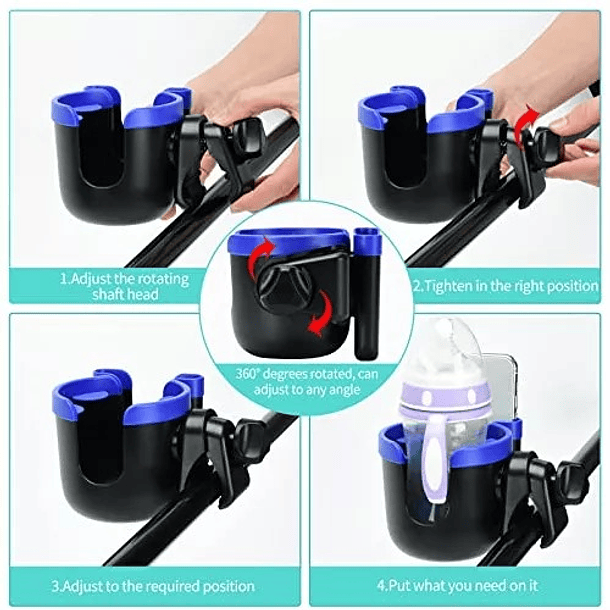 Portavasos Universal Para Cochecito Soporte Telefono Botella 3