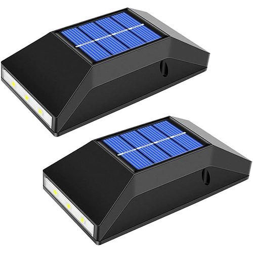 Aplique X2 Luz Led Solar De Pared Decorativa Exterior 