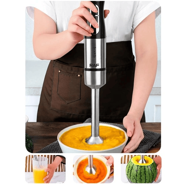 Batidora De Mano Inmersión 600w Raf R294 Metálica  2