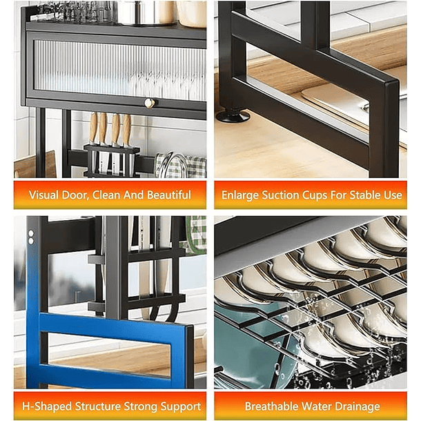 Escurridor De Loza Platero Armable Lavaplatos Con Cajón  CF  2