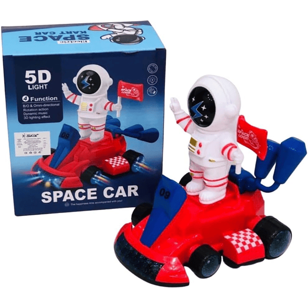 Lampara Coche Astronauta Espacial Luz 5d Musical Niños 1