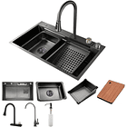 Fregadero De Cocina Cascada De Acero Inoxidable 75 X 45 6