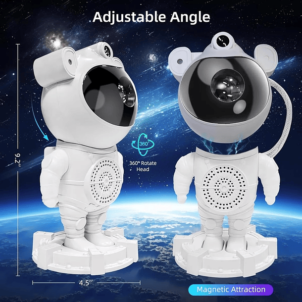 Lampara Astronauta Galaxia Bluetooth Parlante Luz Usb  2