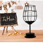 Lampara De Mesa Metal Diseño Copa Decoración Hogar  3