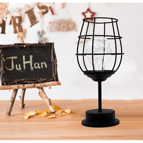 Lampara De Mesa Metal Diseño Copa Decoración Hogar  3