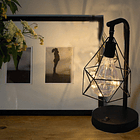 Lampara De Mesa Metal Diseño Diamante  SK Hogar  3