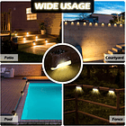 Pack 4 Lampara Led Aplique De Pared Solar Exterior Jardin  3