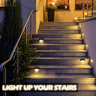 Pack 4 Lampara Led Aplique De Pared Solar Exterior Jardin  6