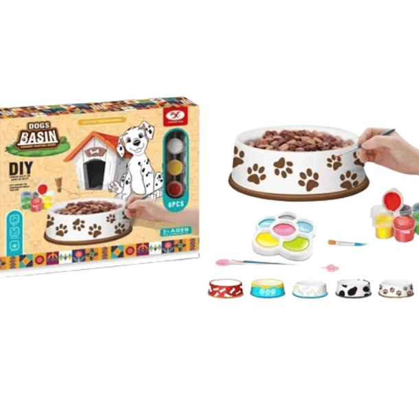 Set 6 Piezas Cuenco De Ceramica Para Pintar Creatividad Niño 1