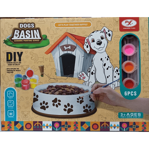 Set 6 Piezas Cuenco De Ceramica Para Pintar Creatividad Niño 2