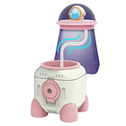 Mini Lampara Infantil De Mesa Sacapuntas Portalápices Cohete 8