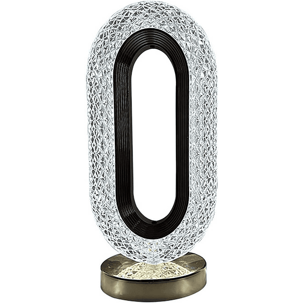 Lámpara De Mesa Led De Cristal Recargable Usb Decorativa 3