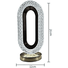Lámpara De Mesa Led De Cristal Recargable Usb Decorativa 4