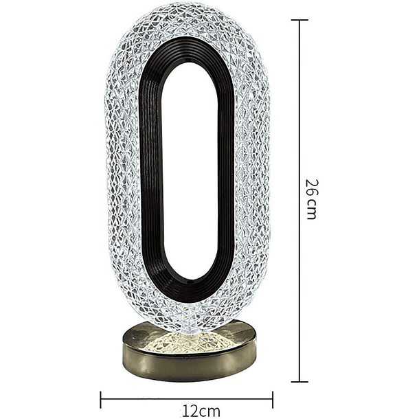 Lámpara De Mesa Led De Cristal Recargable Usb Decorativa 4