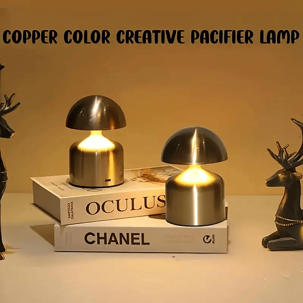 Lampara De Mesa Champiñón Recargable Elegante Decorativa 2