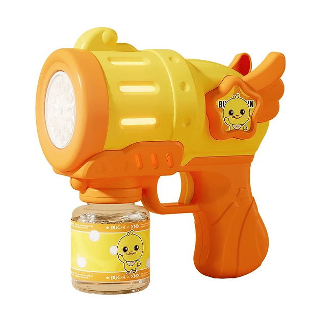 Pistola Lanzador De Burbujas Diseño Pato Amarillo Niños 1
