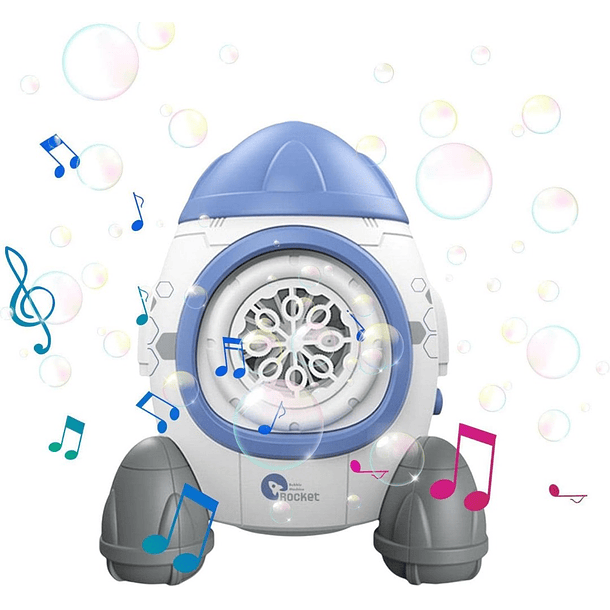 Maquina Soplador De Burbujas Forma De Cohete Infantil Niños 1