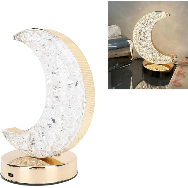 Lámpara De Mesa Luna Usb Luz Ajustable Inalámbrica 1