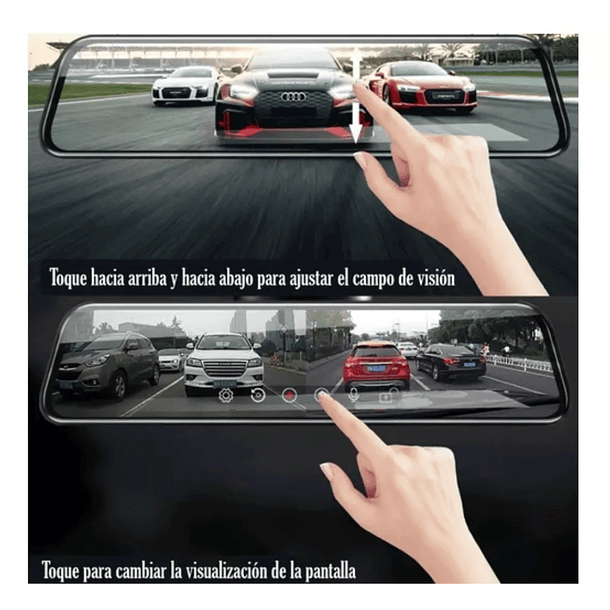 Espejo Camara Retrovisor 1080 Full Hd Auto Dvr Monitor 3