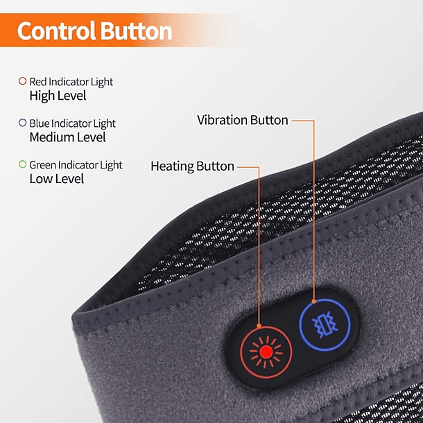 Masajeador Térmica De Cuello Vibración Usb Terapia Calor 5