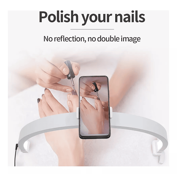 Lampara De Mesa Led Media Luna Con Soporte Celular 5