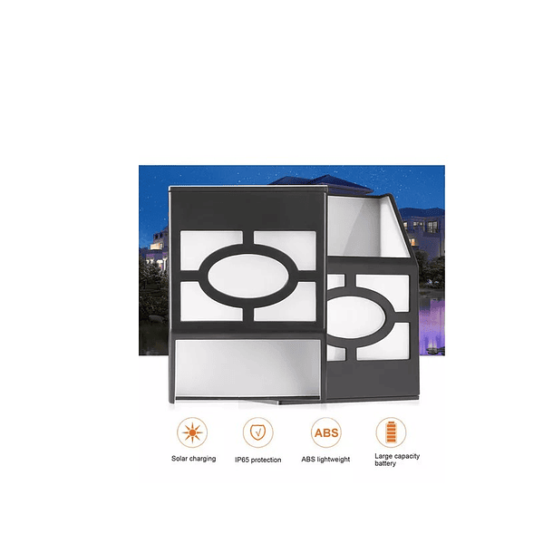 Lampara De Pared Solar Led Vintage Con Sensor De Movimiento 6