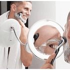 Espejo De Aumento 10x Con Ventosa Led Flexible 3