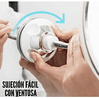 Espejo De Aumento 10x Con Ventosa Led Flexible 4