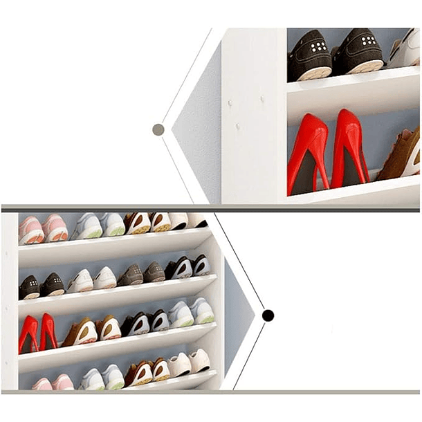 Zapatero Organizador Horizontal Multiuso 5 Niveles 75x17x100 3