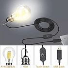 Bombilla Led Cálido Para Acampar Usb Regulable Exterior S14 2