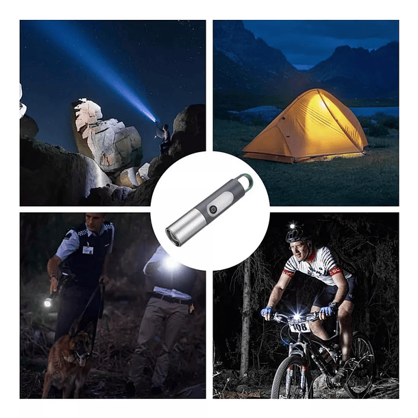 Linterna Multifunción Recargable Para Exteriores Led 800lm 5
