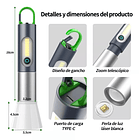 Linterna Multifunción Recargable Para Exteriores Led 800lm 2