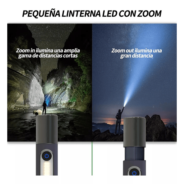Linterna Multifunción Recargable Para Exteriores Led 800lm 9