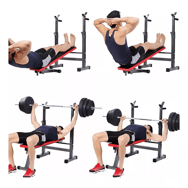 Banco Abdominal Multifuncional Mancuerna Reclinable Plegable ch  3