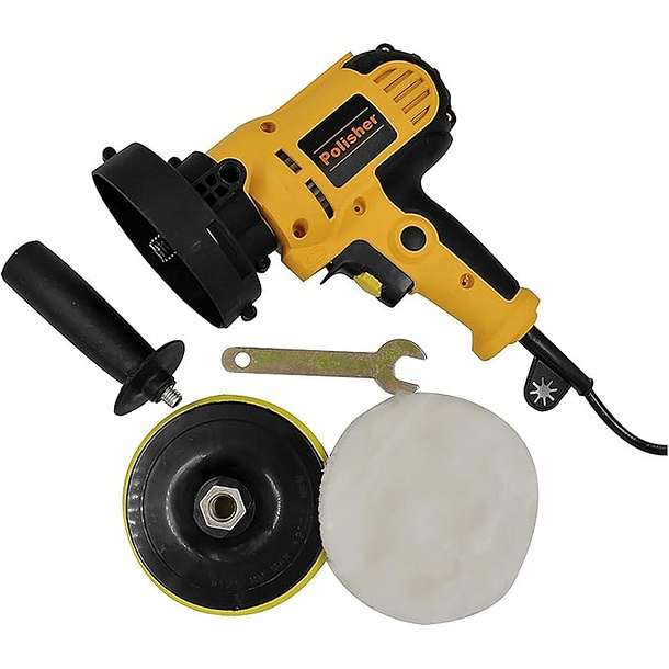 Pulidora Eléctrica Rotativa Portátil Kit Almohadillas CH  1