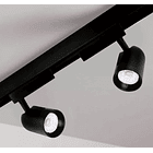 Lampara De Techo Led Blanco Para Riel 3000k Foco Negro 3