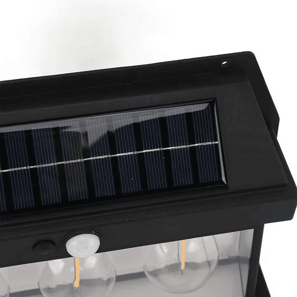 Lampara De Pared Solar 3 Focos Luz Led Impermeable 3w 2