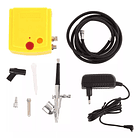 Set Mini Aerógrafo Doble Acción Compresor Pulverización 3